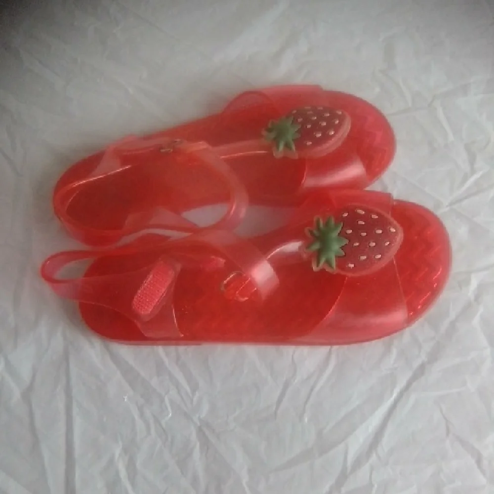 Strawberry Kids Jelly Sandals - Red/pink